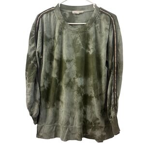 JOHNNY WAS CALME Tie Dye Tencel Organic Cotton Spandex Long Sleeve Sweatshirt XS